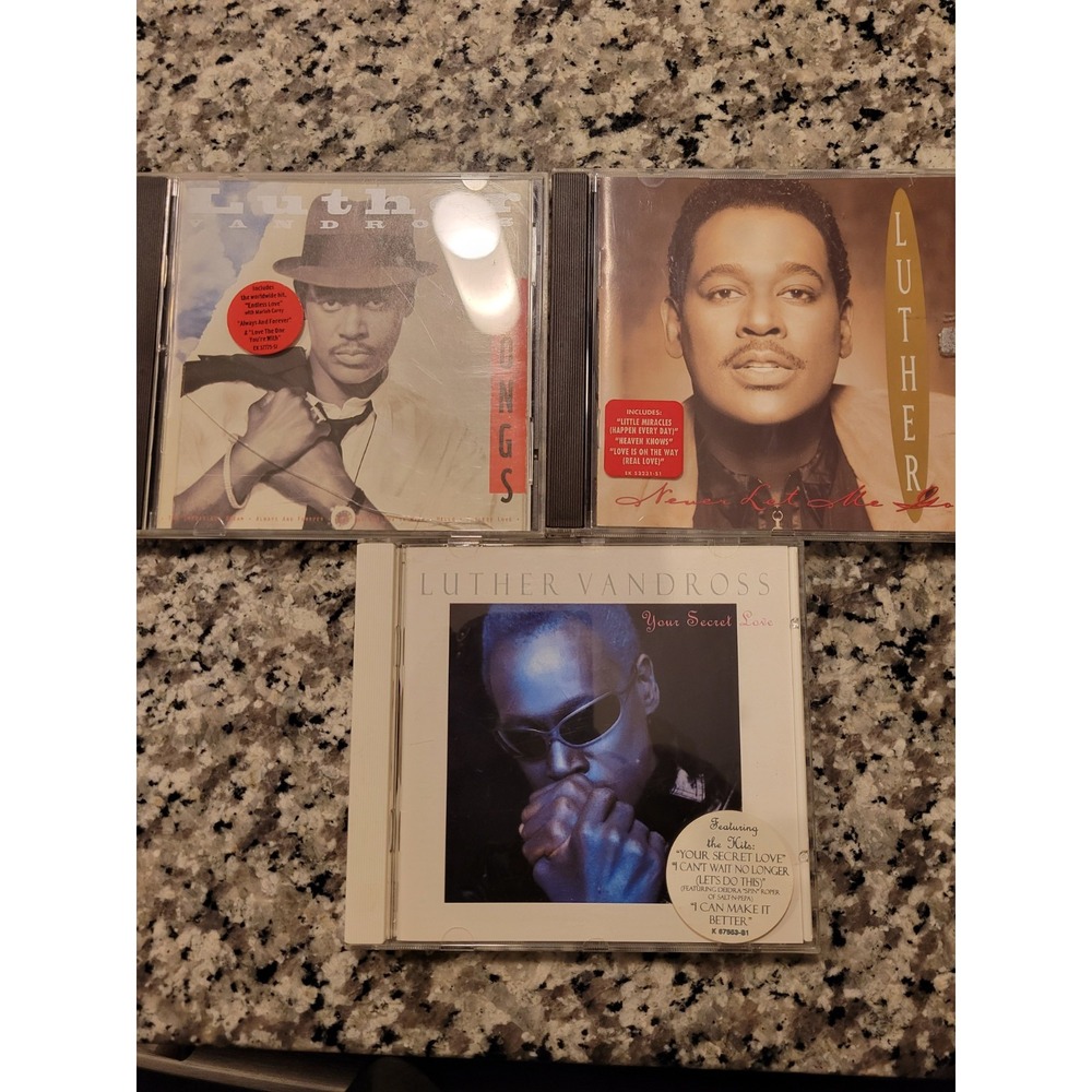 Luther Vandross Lot Of 3 CDs Your Secret Love,‎ Never Let Me Go, Songs